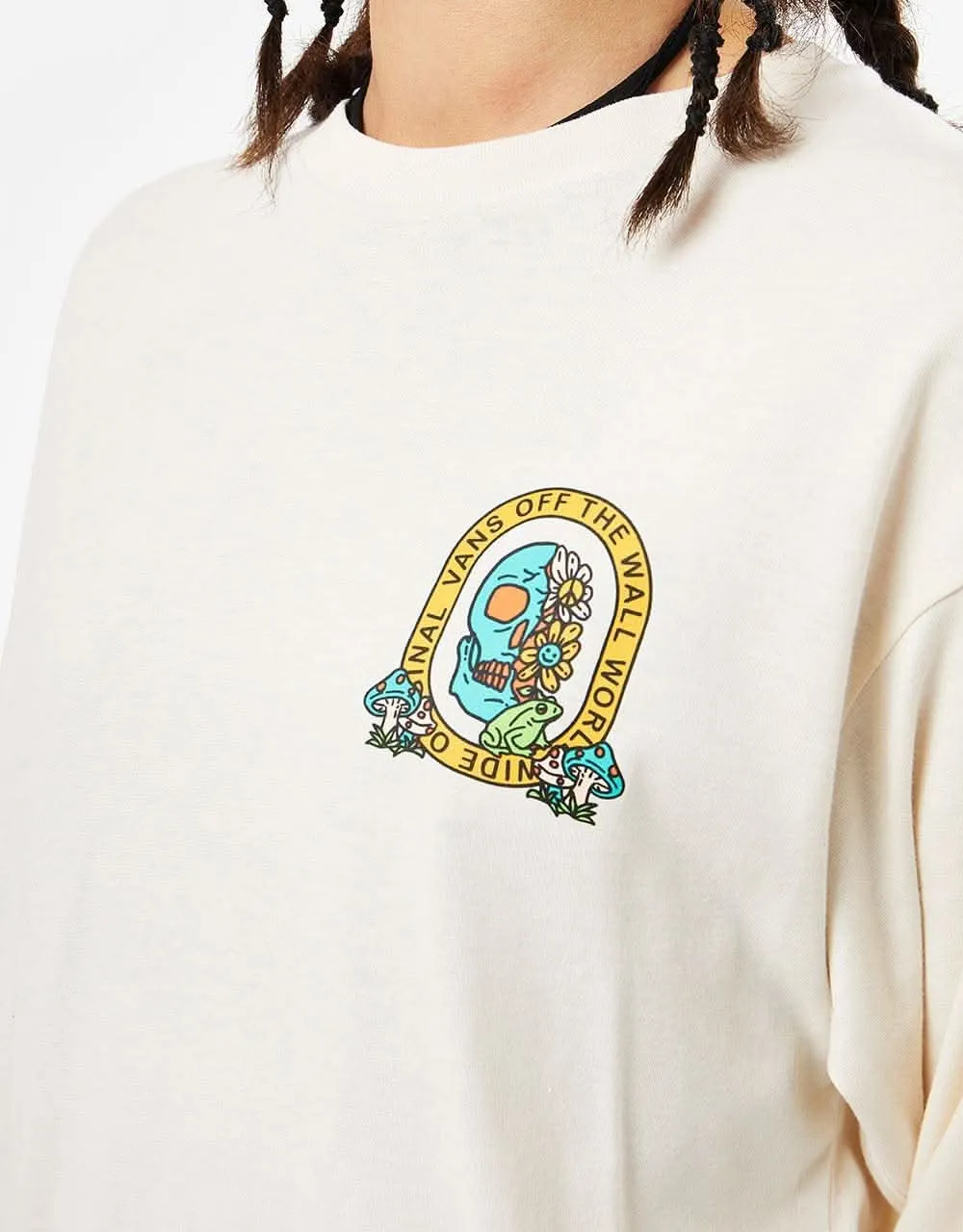 Vans Trippy Skull L/S T-Shirt - Antique White