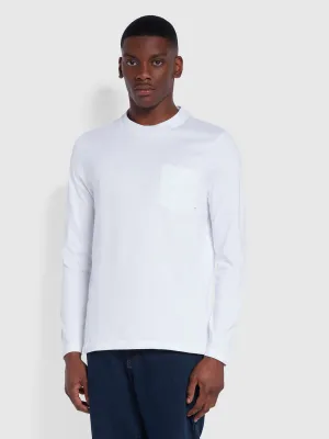 Weymouth Regular Fit Long Sleeve Organic Cotton T-Shirt In White