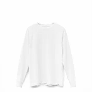 White American Grown Supima® 100% Cotton 6oz Long Sleeve T-Shirt