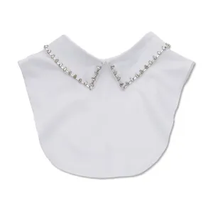 WHITE CRYSTAL STITCH COLLAR