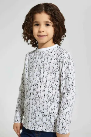White Mongoose Printed T-Shirt