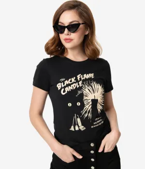 Whosits And Whatsits Black Flame Candle Womens Tee