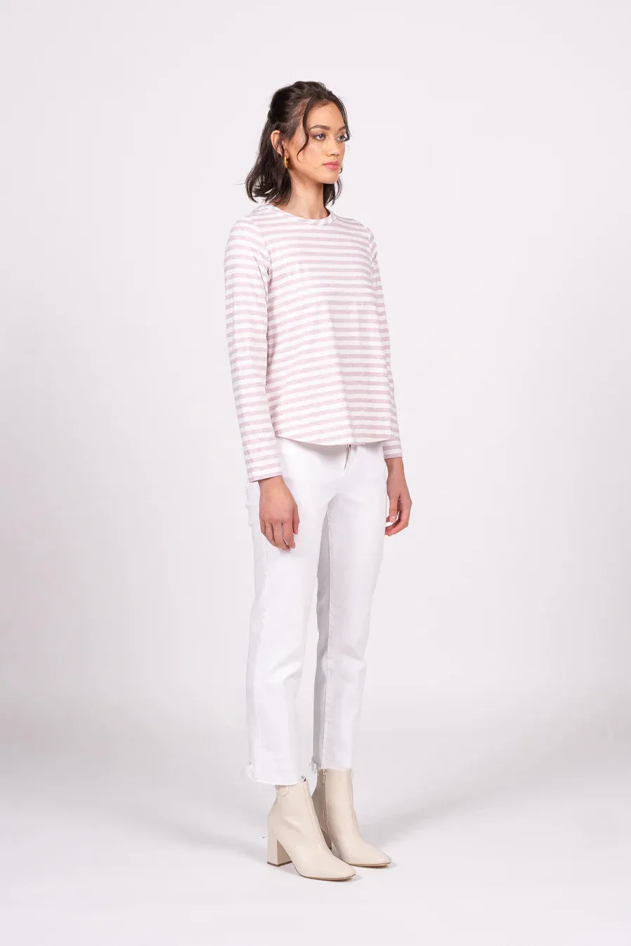 Wilson Trollope - Emilia Top L/S, Violet Marle Stripe