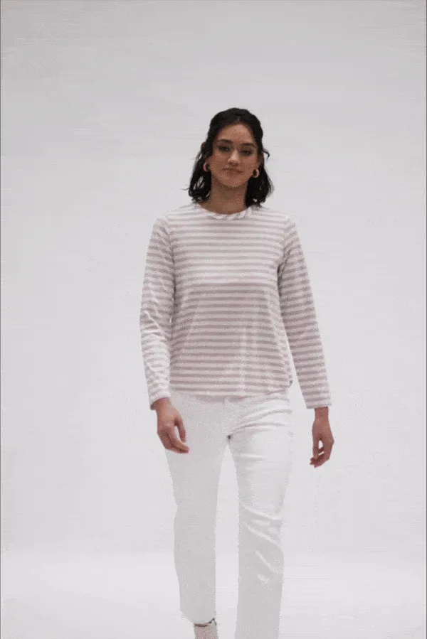 Wilson Trollope - Emilia Top L/S, Violet Marle Stripe