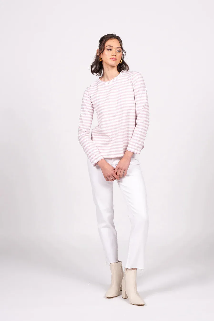 Wilson Trollope - Emilia Top L/S, Violet Marle Stripe