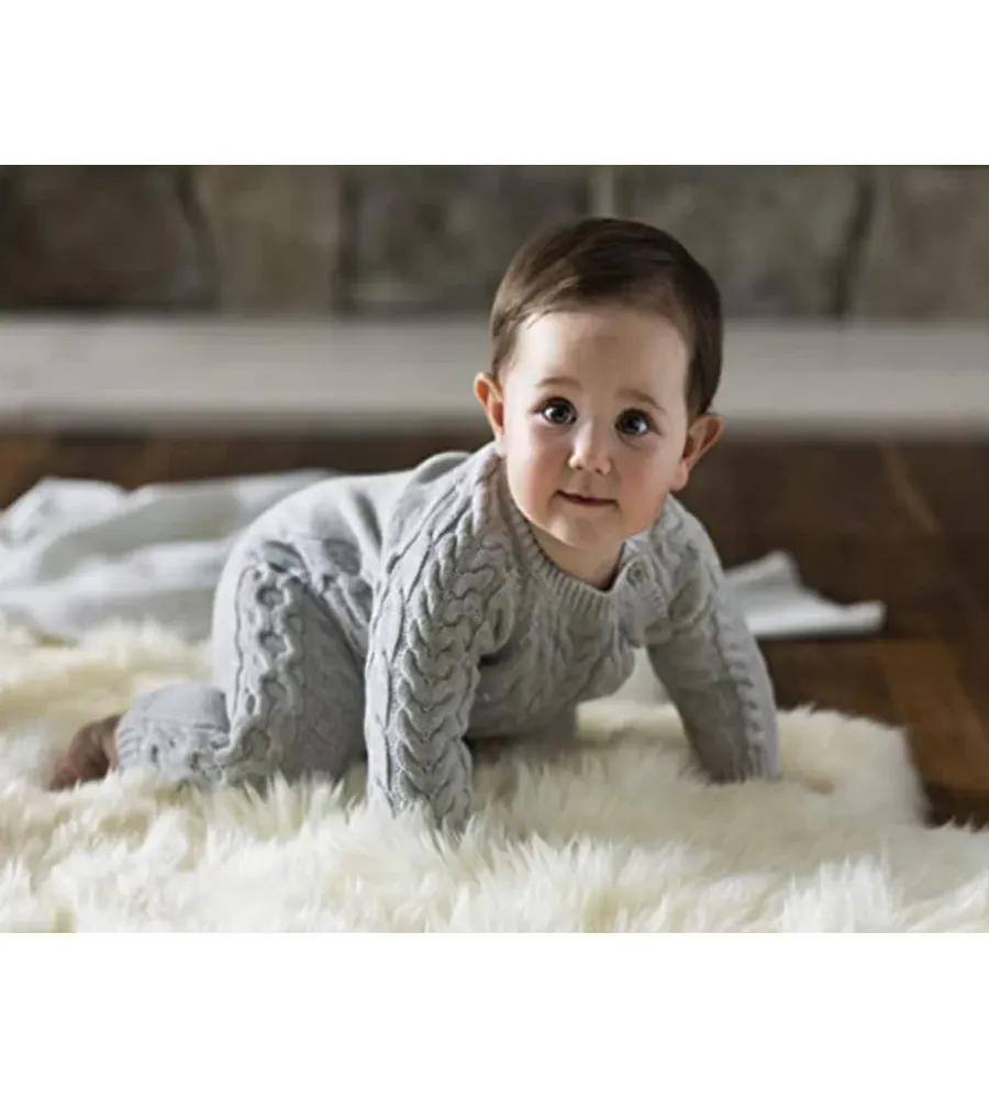 Winter Charm Knit Romper & Hat Set