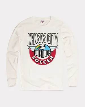 Wizards Retro Soccer White Long Sleeve T-Shirt