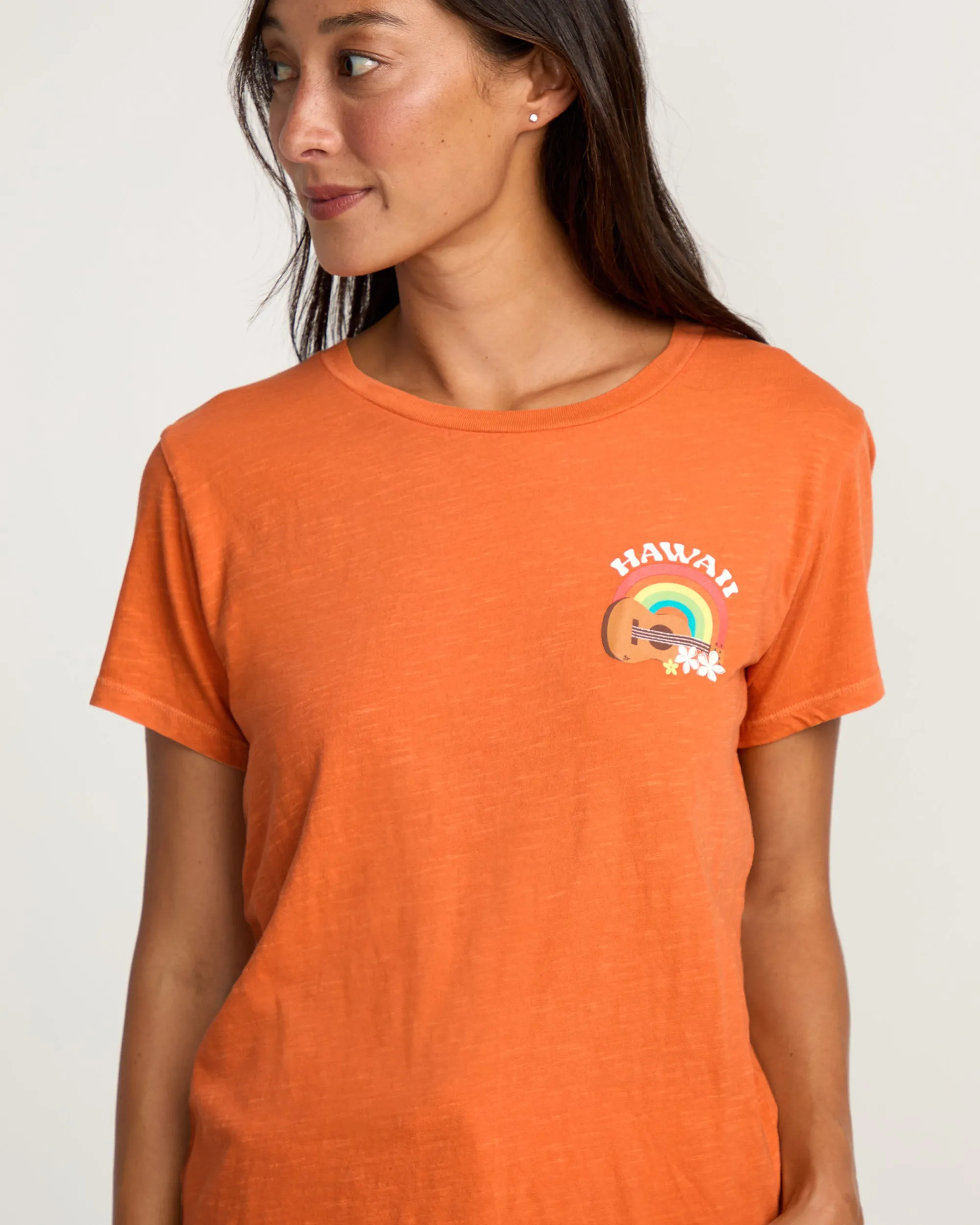 Womens Jammin Short Sleeve Tee - Flame