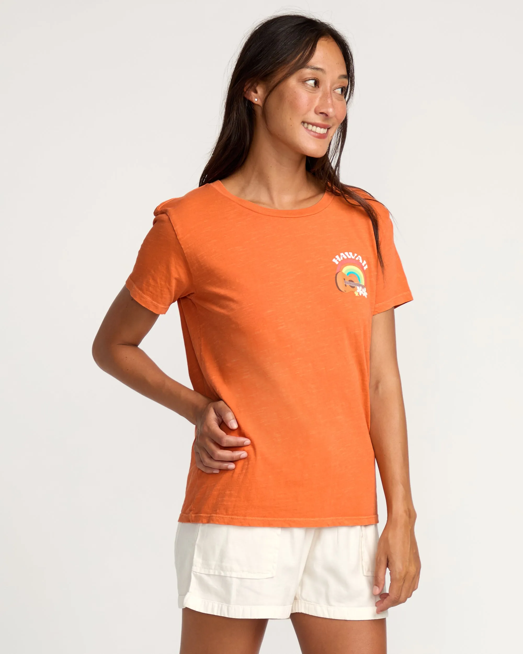 Womens Jammin Short Sleeve Tee - Flame