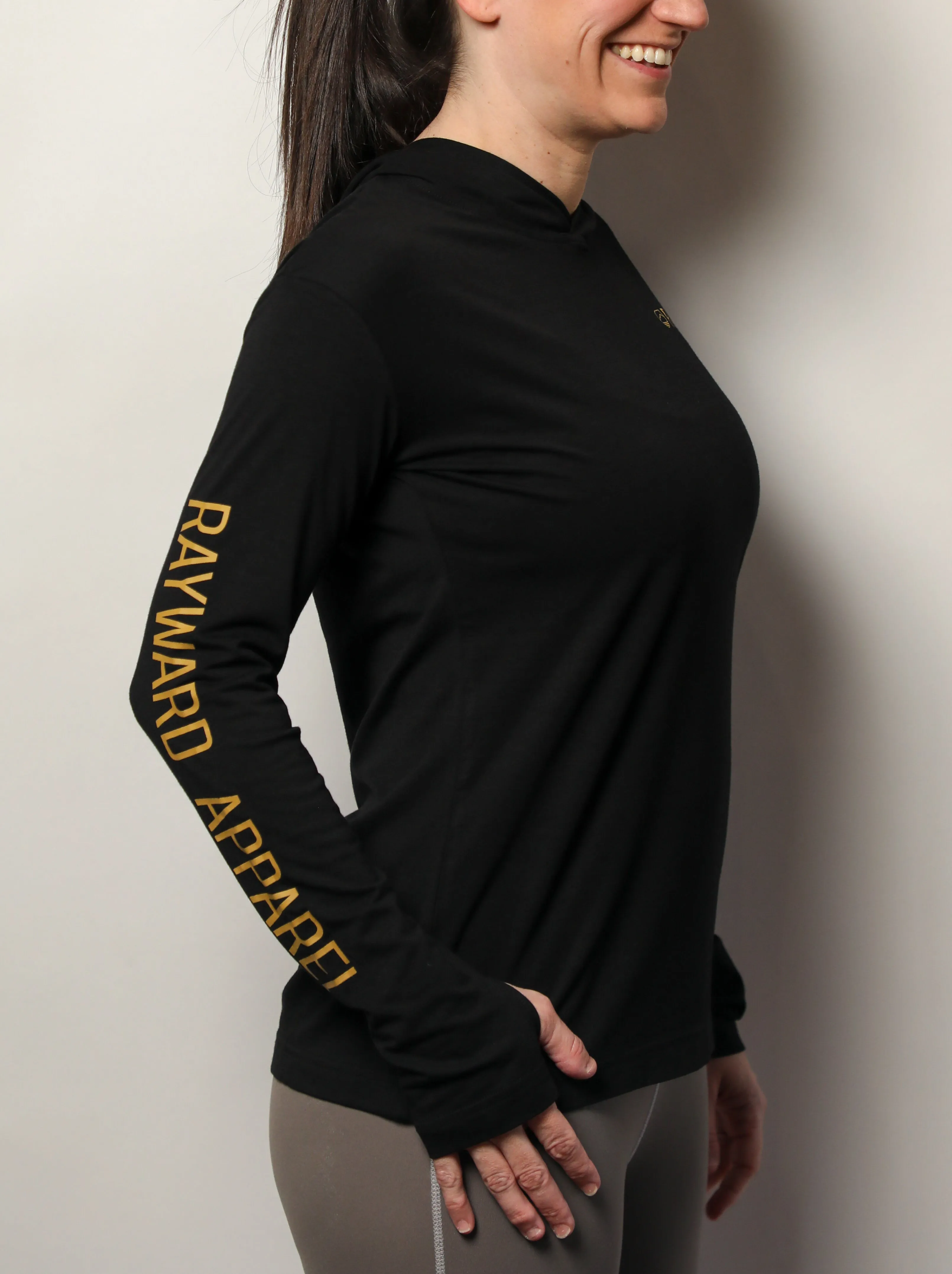 Women's Long Sleeve Hooded Shirt, UPF 45 Bamboo, Crescent City Collection