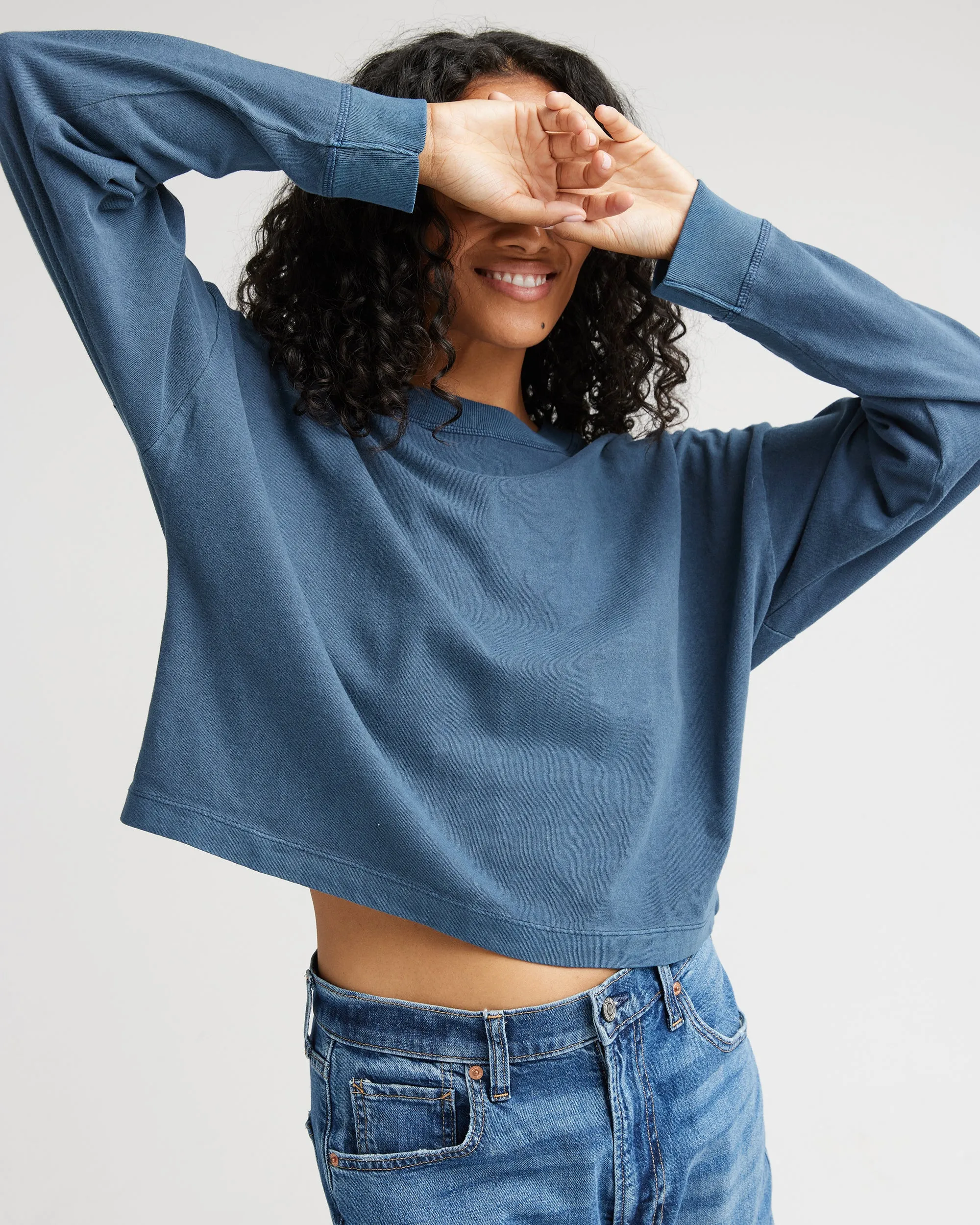 Women's Relaxed Crop Long Sleeve Tee