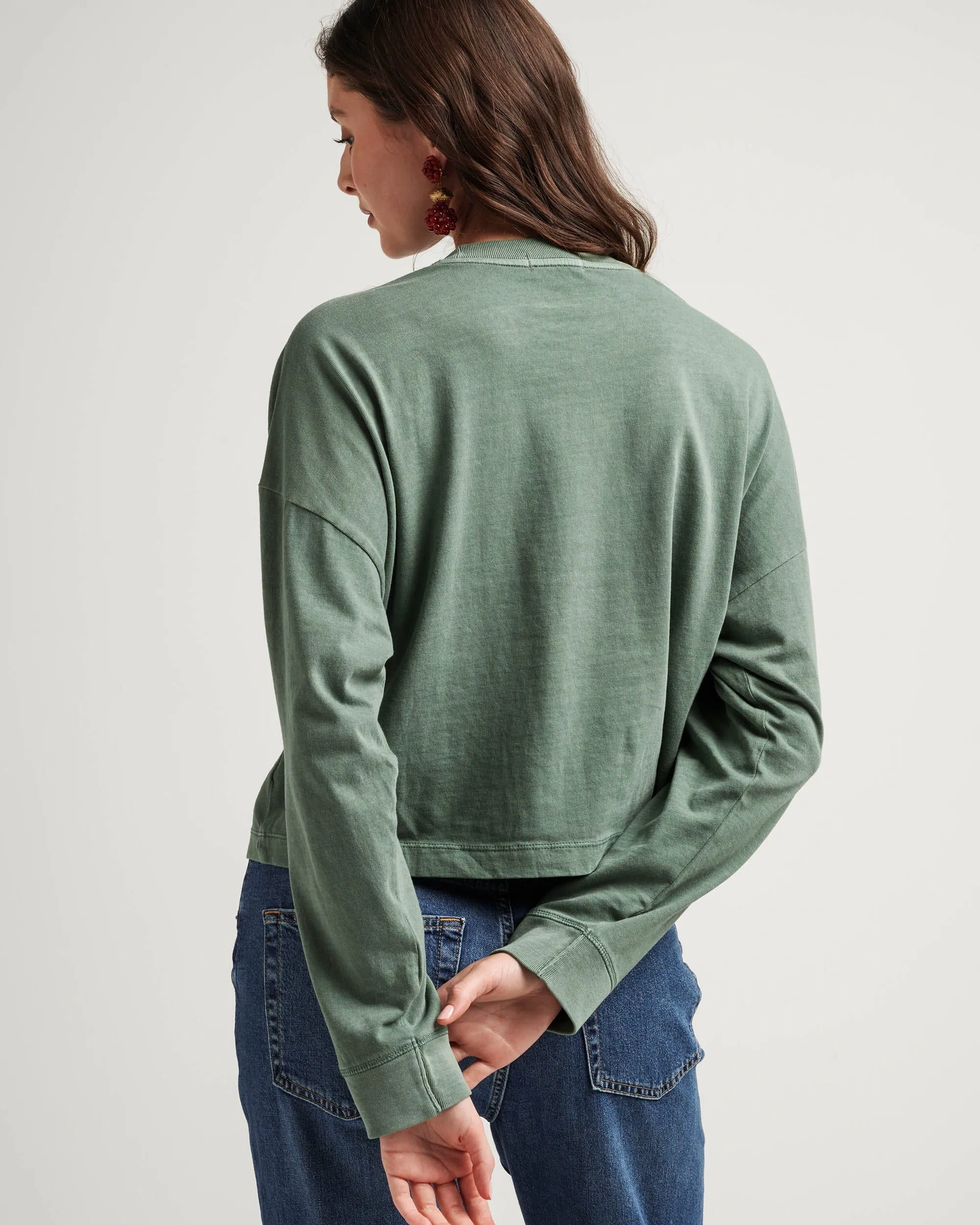 Women's Relaxed Crop Long Sleeve Tee