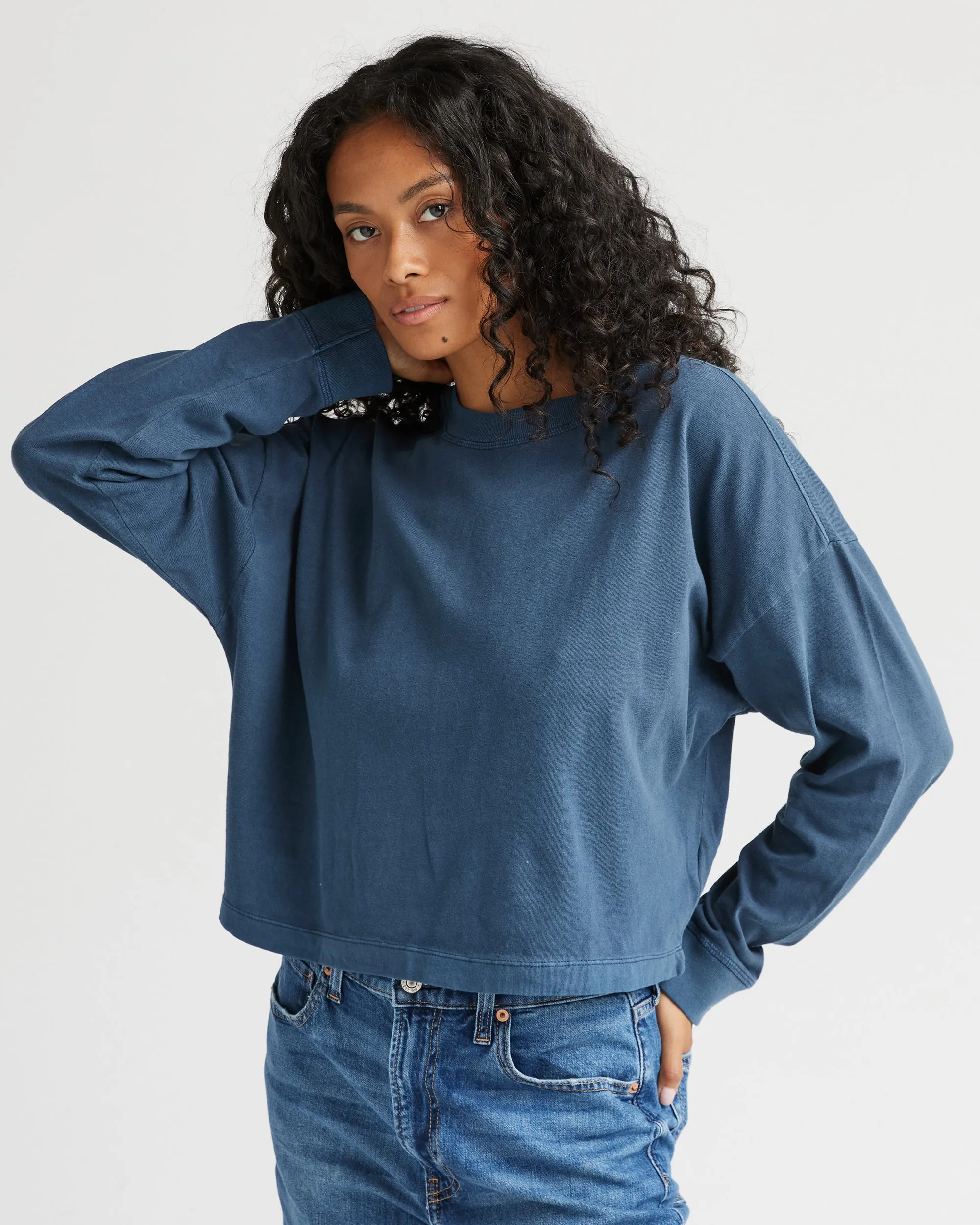 Women's Relaxed Crop Long Sleeve Tee