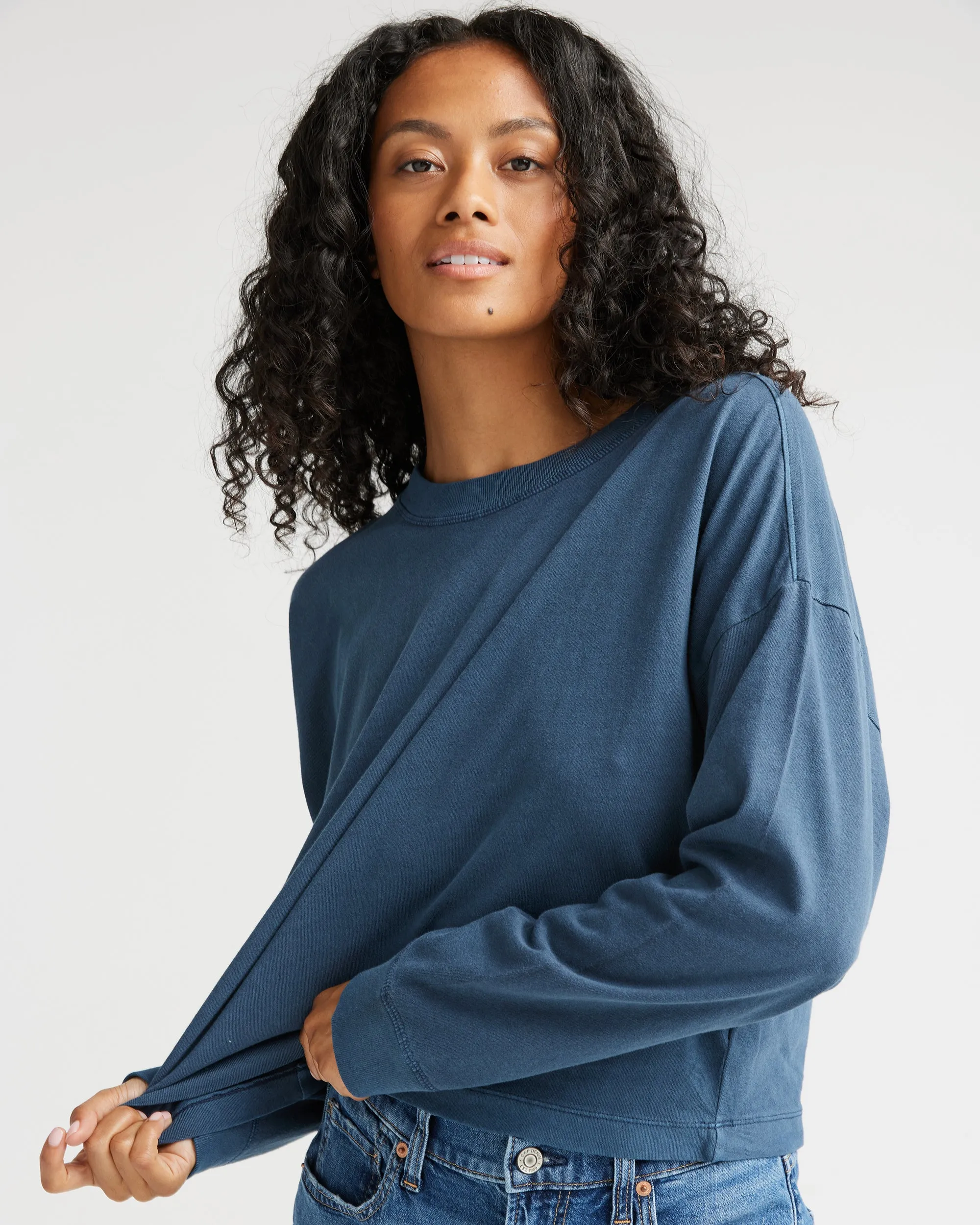 Women's Relaxed Crop Long Sleeve Tee