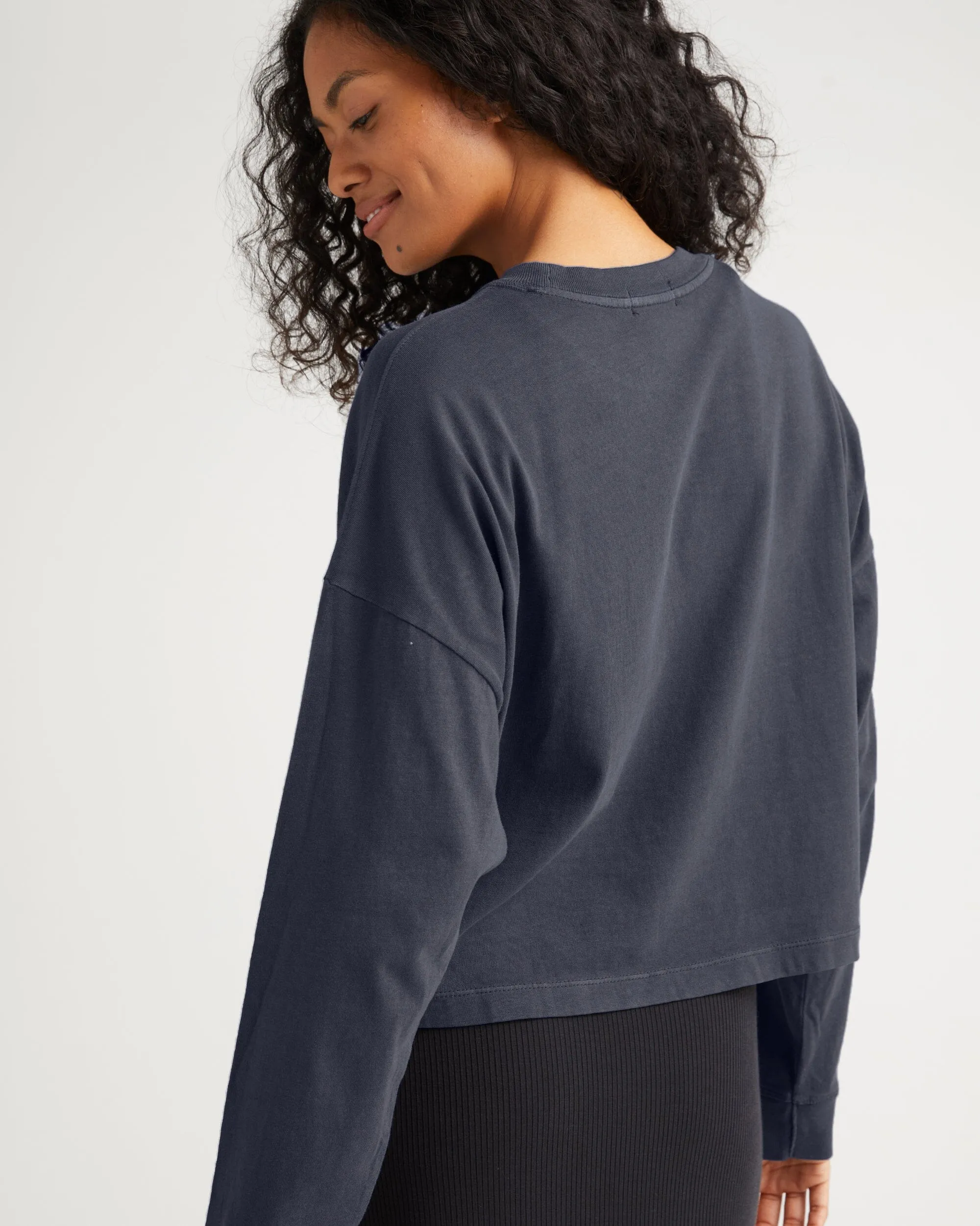 Women's Relaxed Crop Long Sleeve Tee
