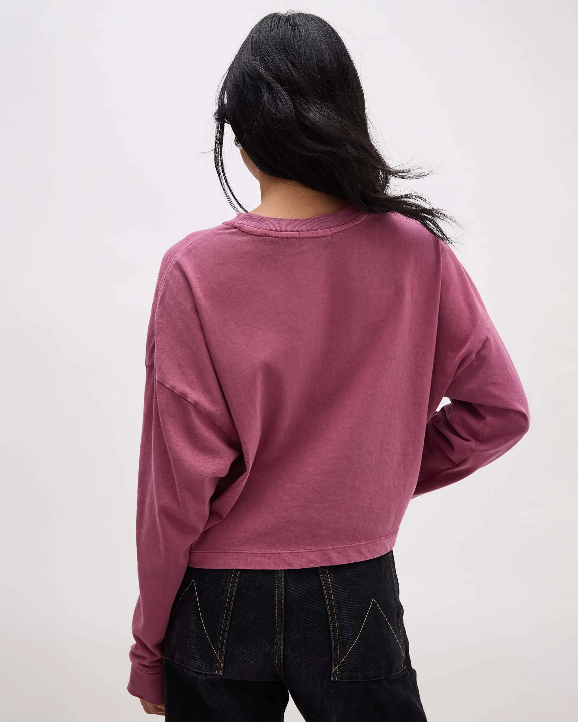 Women's Relaxed Crop Long Sleeve Tee