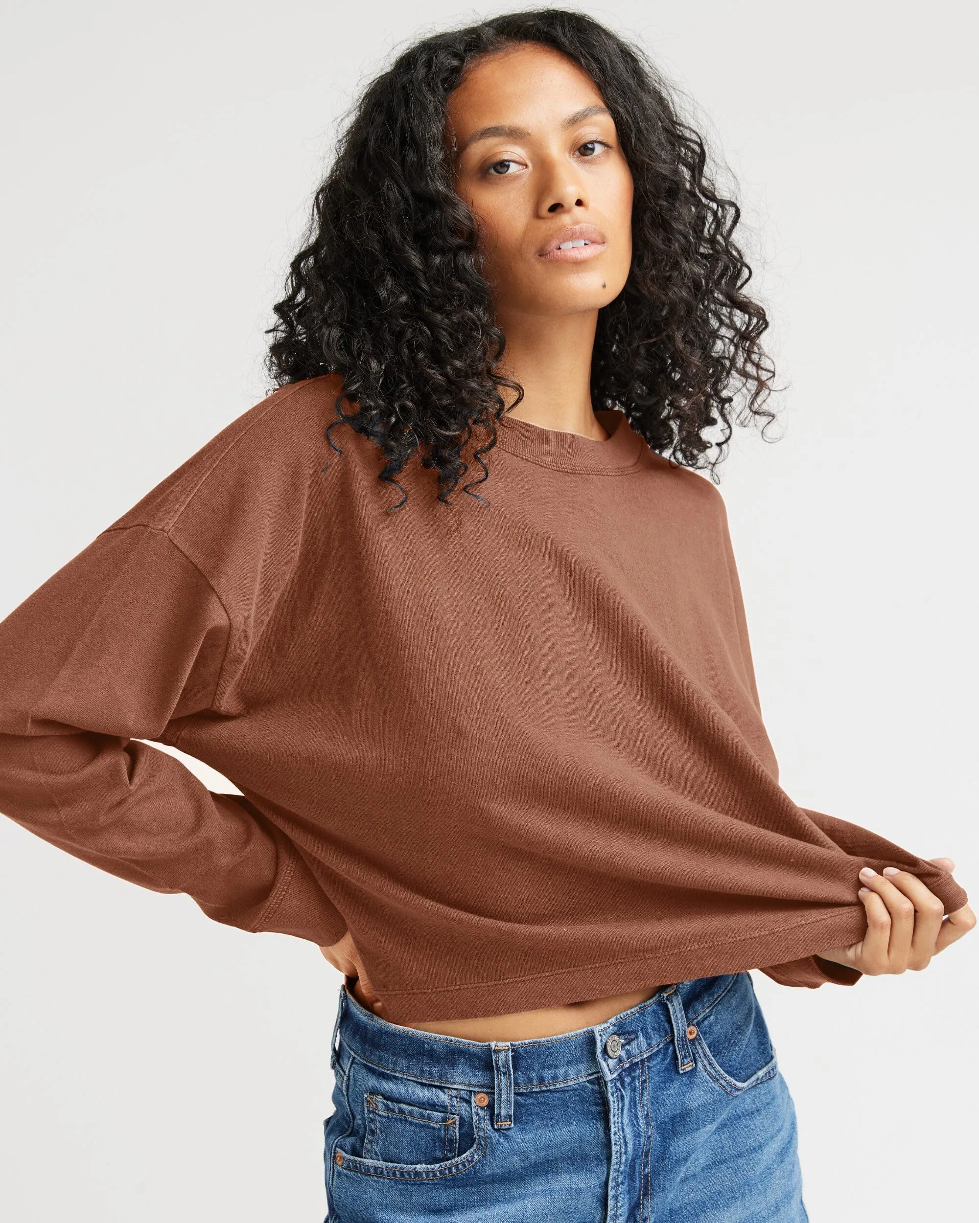 Women's Relaxed Crop Long Sleeve Tee