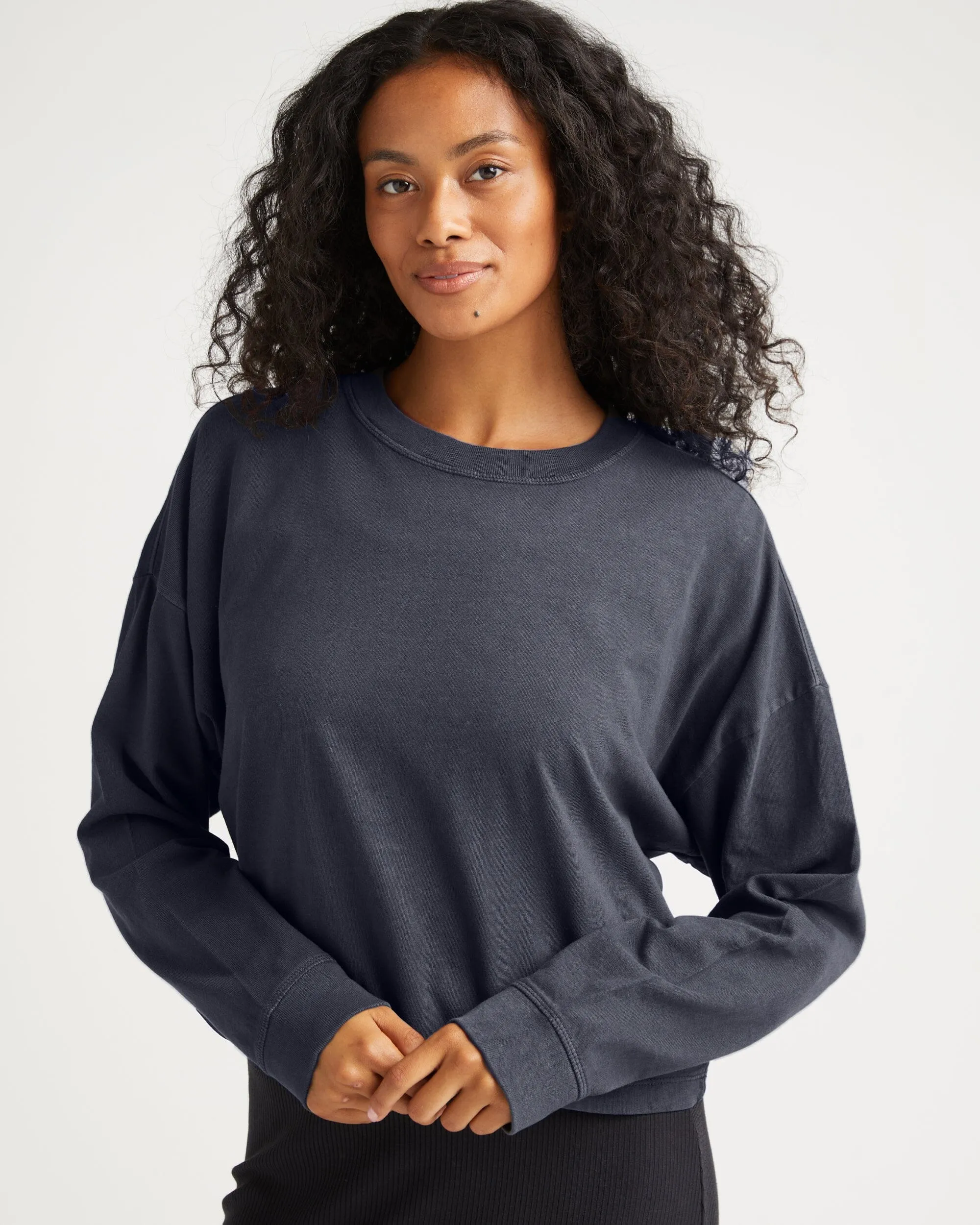 Women's Relaxed Crop Long Sleeve Tee