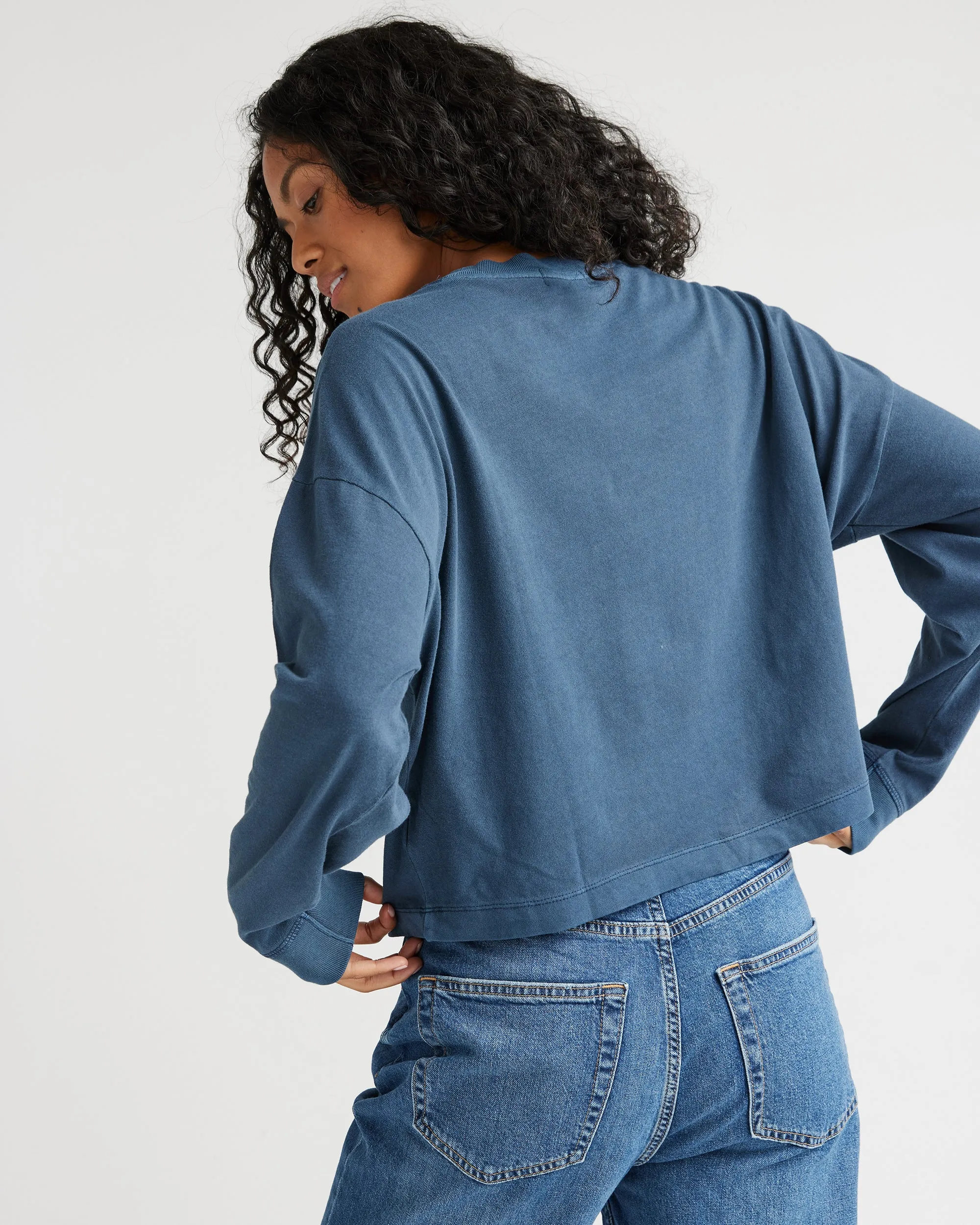 Women's Relaxed Crop Long Sleeve Tee