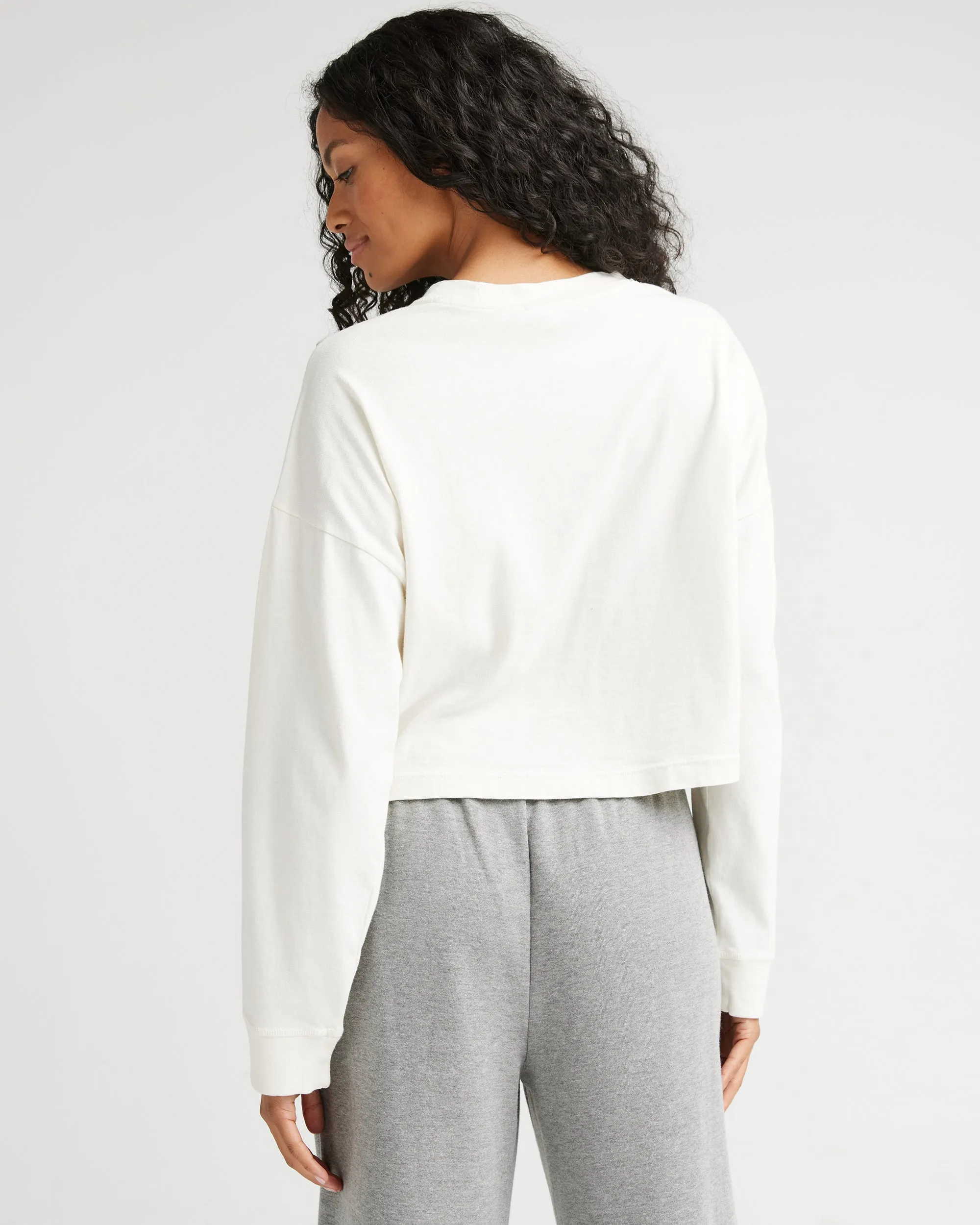 Women's Relaxed Crop Long Sleeve Tee