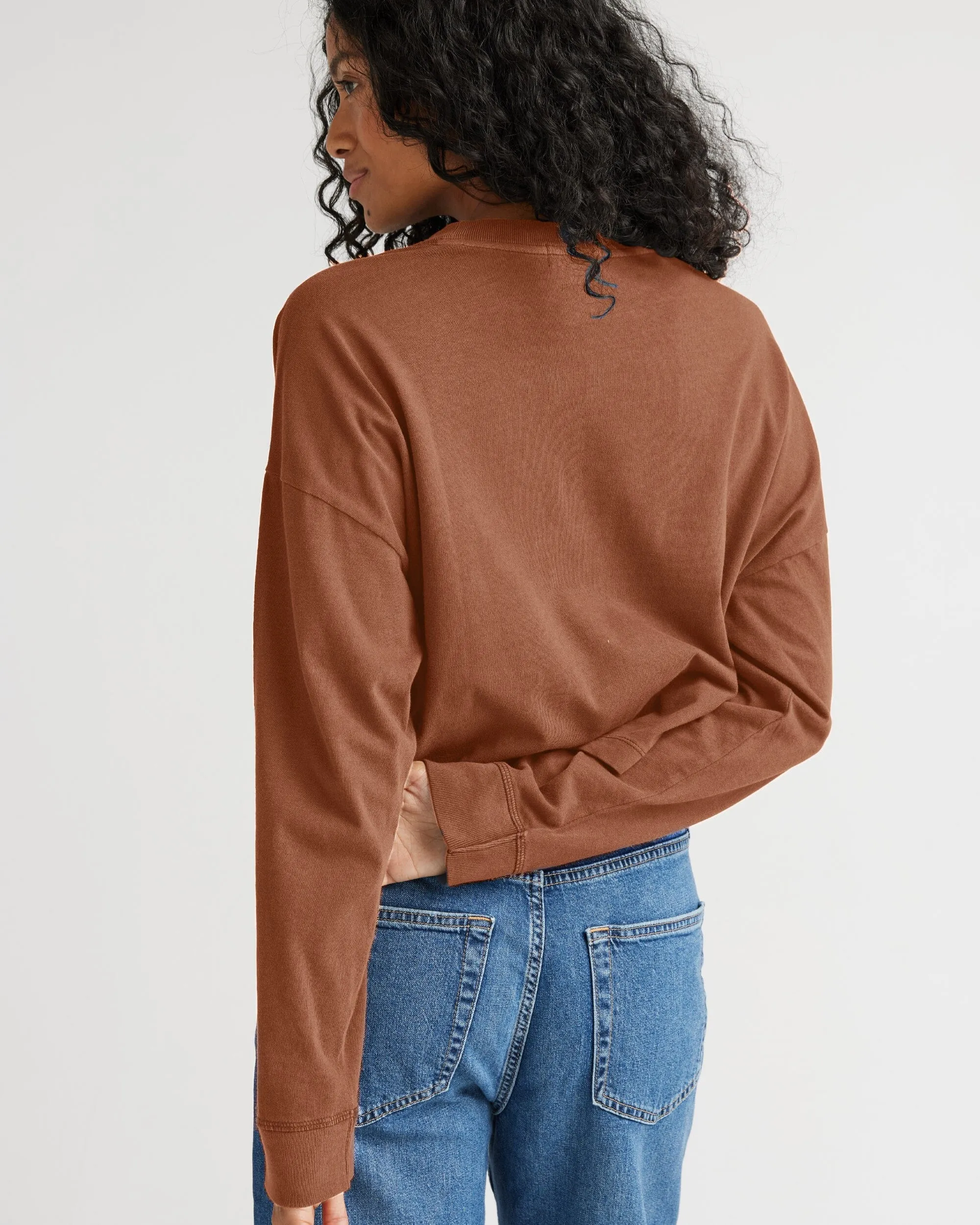 Women's Relaxed Crop Long Sleeve Tee