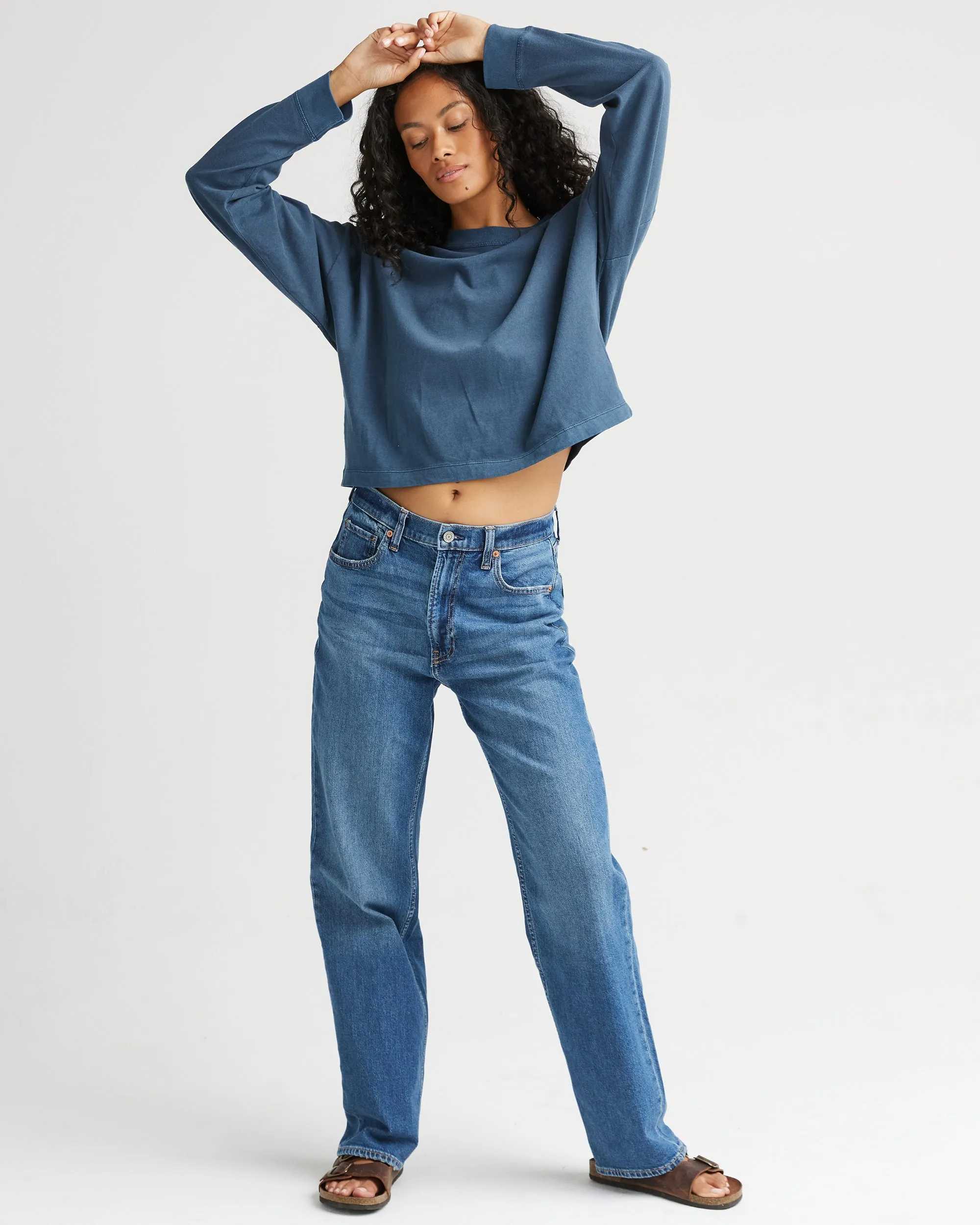 Women's Relaxed Crop Long Sleeve Tee
