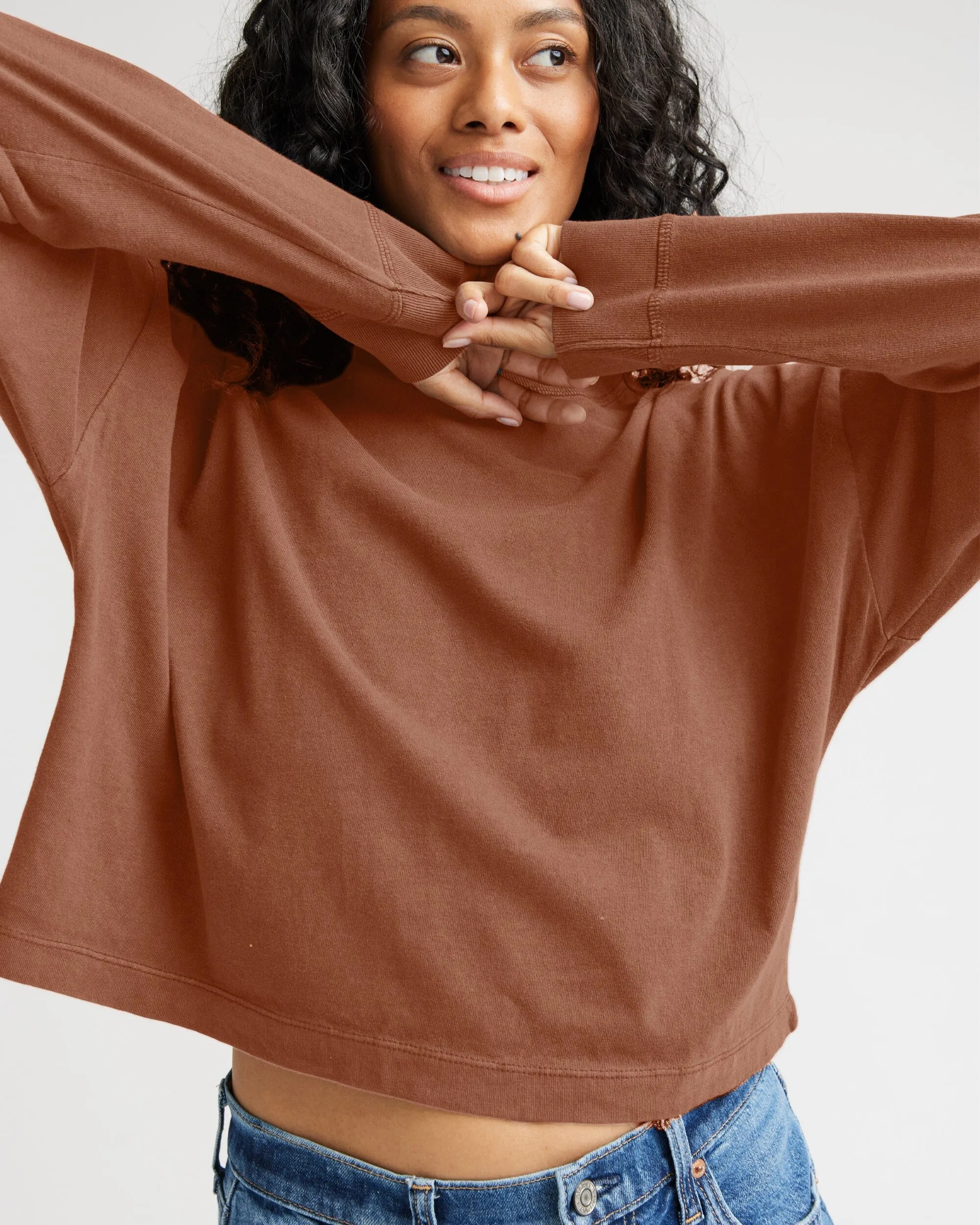 Women's Relaxed Crop Long Sleeve Tee