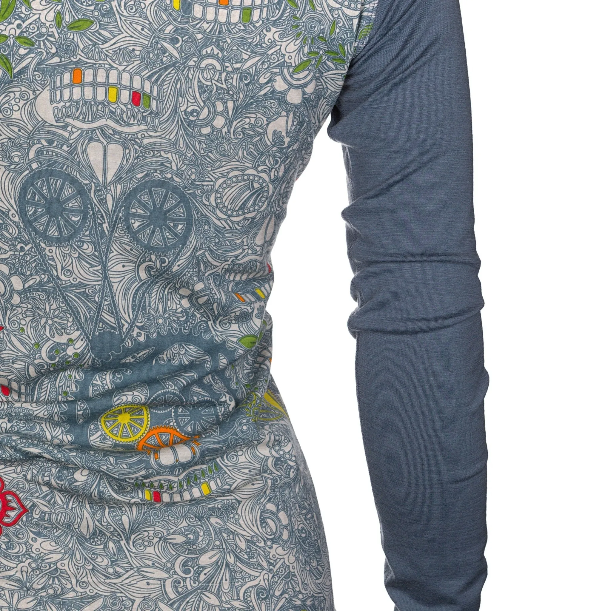 Women's Sugar Skull Merino Long Sleeve | Storm