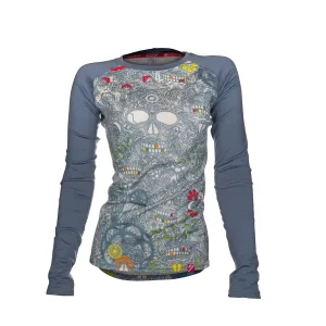 Women's Sugar Skull Merino Long Sleeve | Storm