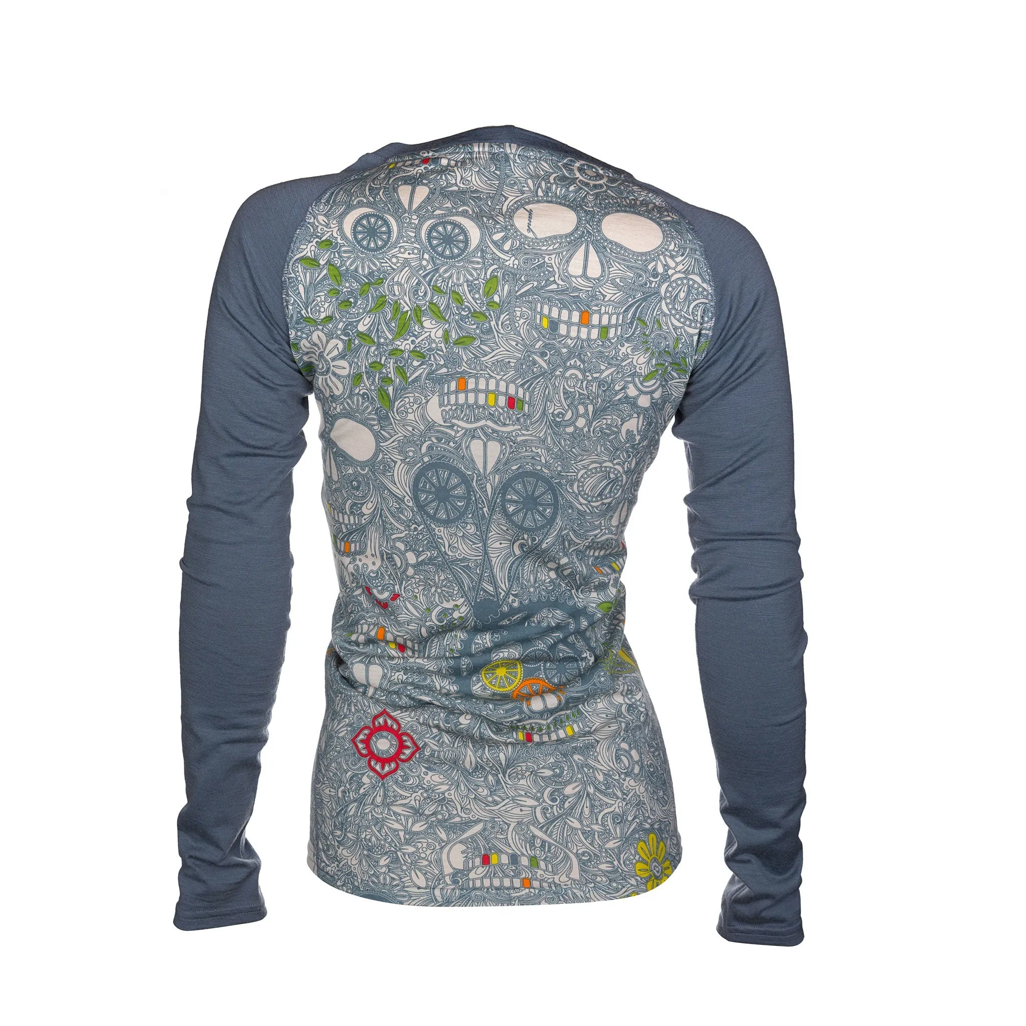Women's Sugar Skull Merino Long Sleeve | Storm