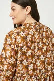 Womens Tie Neck Tiered Tunic