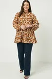Womens Tie Neck Tiered Tunic