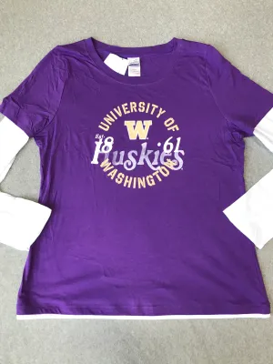 Women's UW Layered Purple Long Sleeve