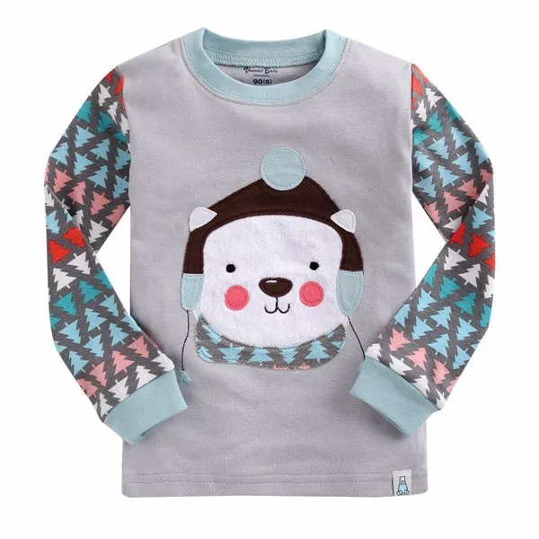 Wool Hat Bear Long Sleeve Pajama