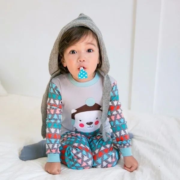 Wool Hat Bear Long Sleeve Pajama