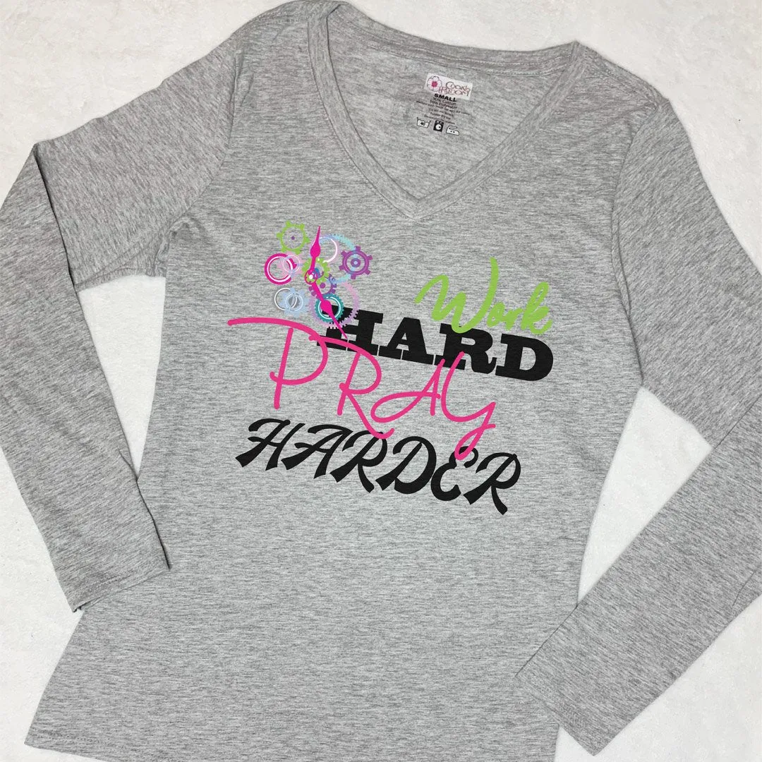 Work Hard Pray Harder Long-Sleeve T-Shirt