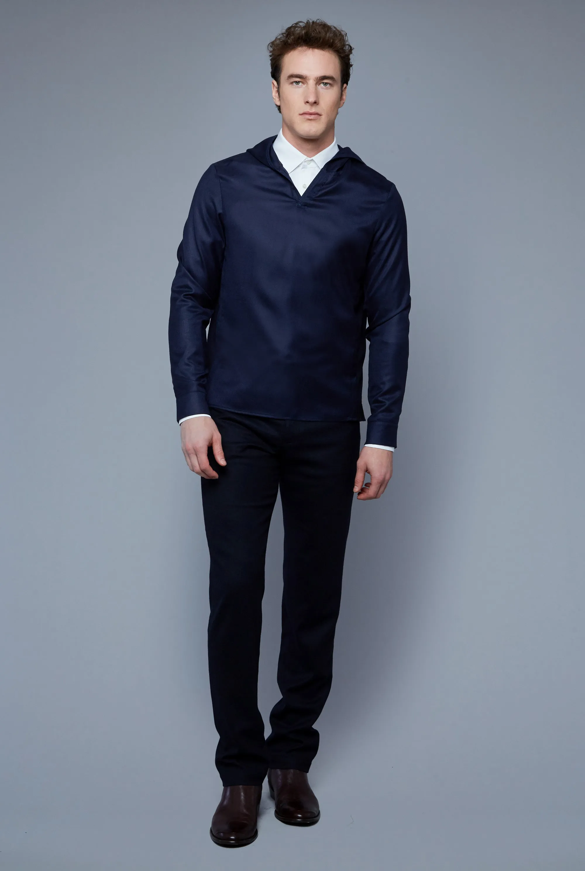 Woven Hoodie | Navy