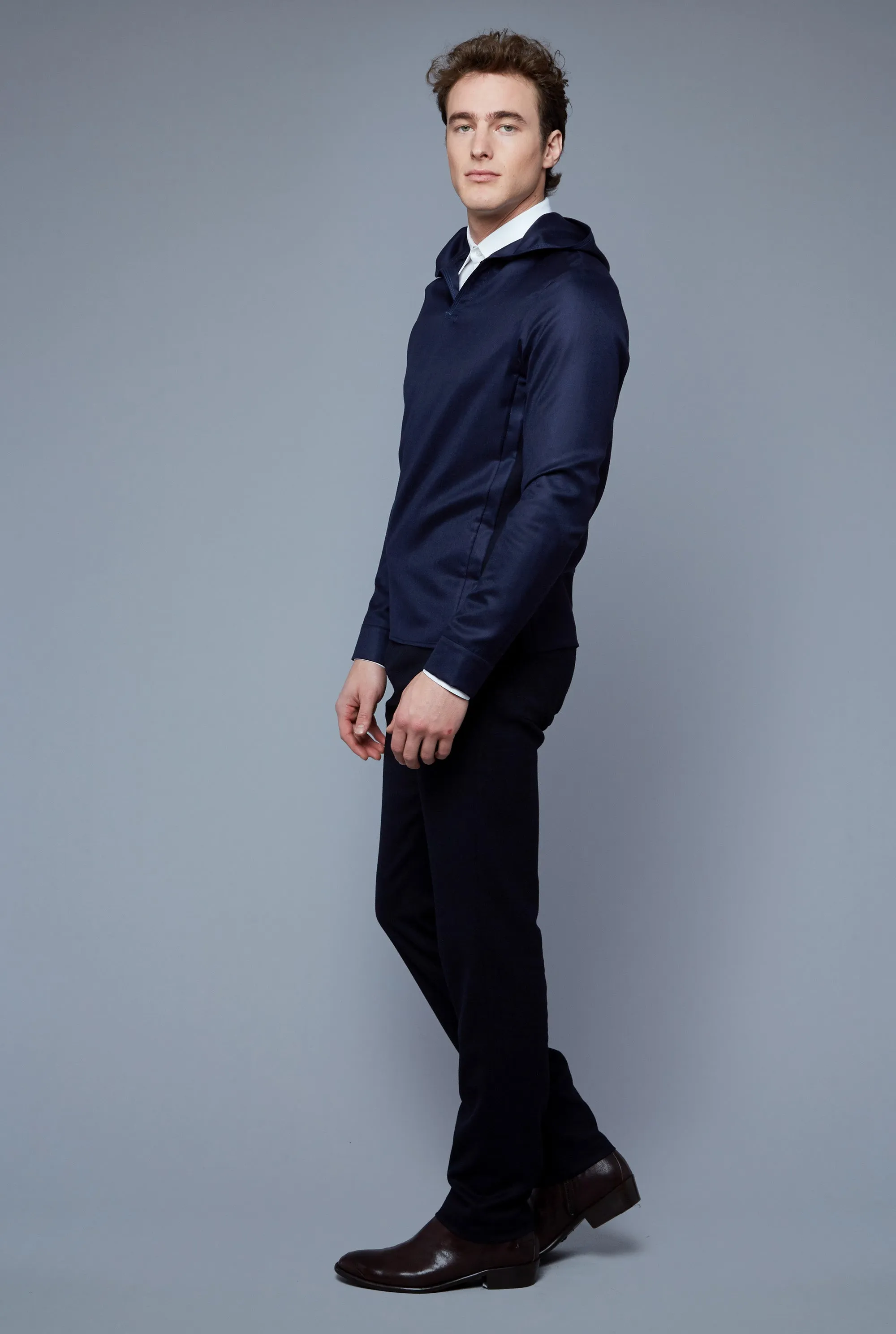 Woven Hoodie | Navy