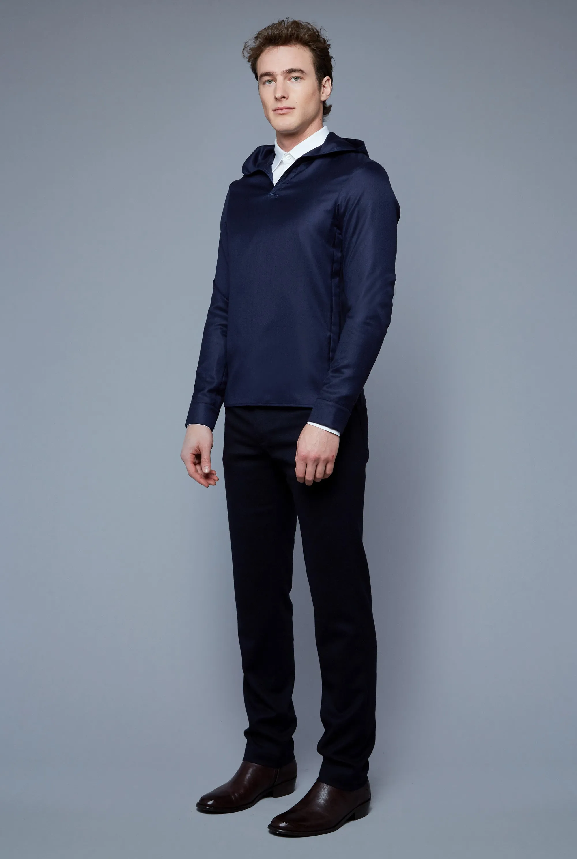 Woven Hoodie | Navy