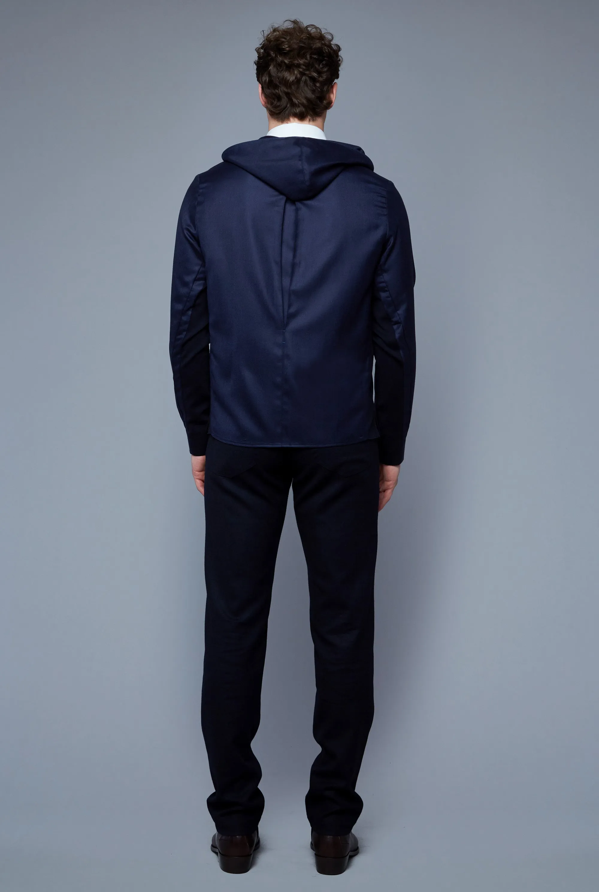 Woven Hoodie | Navy