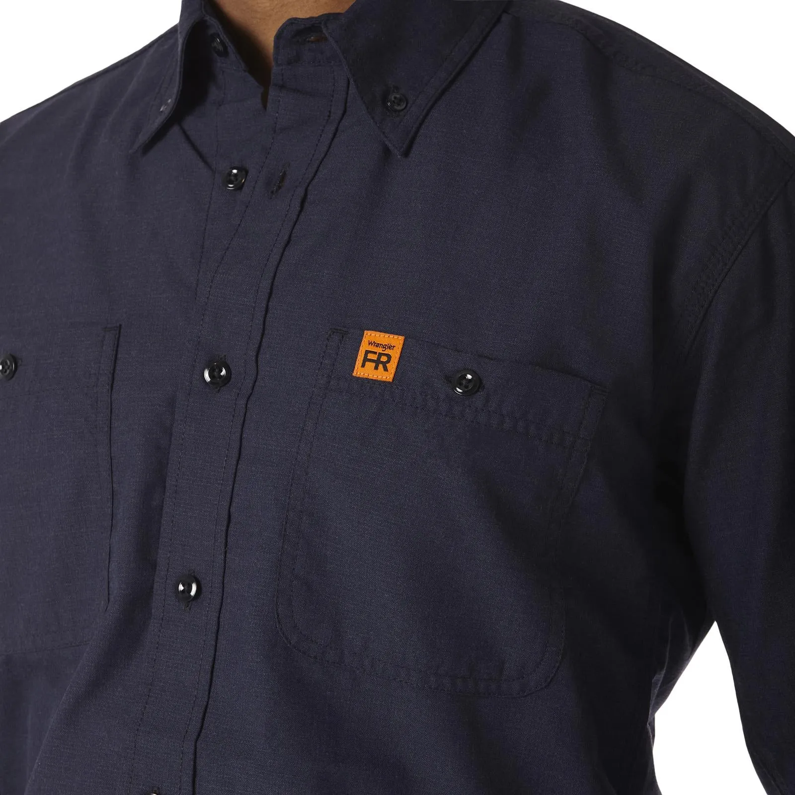 Wrangler FR FR Flame Resistant Twill Workshirt, FR3W01, Grey, Khaki, Navy, Light Blue