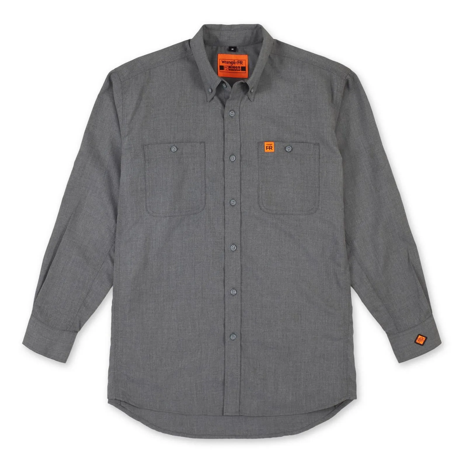 Wrangler FR FR Flame Resistant Twill Workshirt, FR3W01, Grey, Khaki, Navy, Light Blue