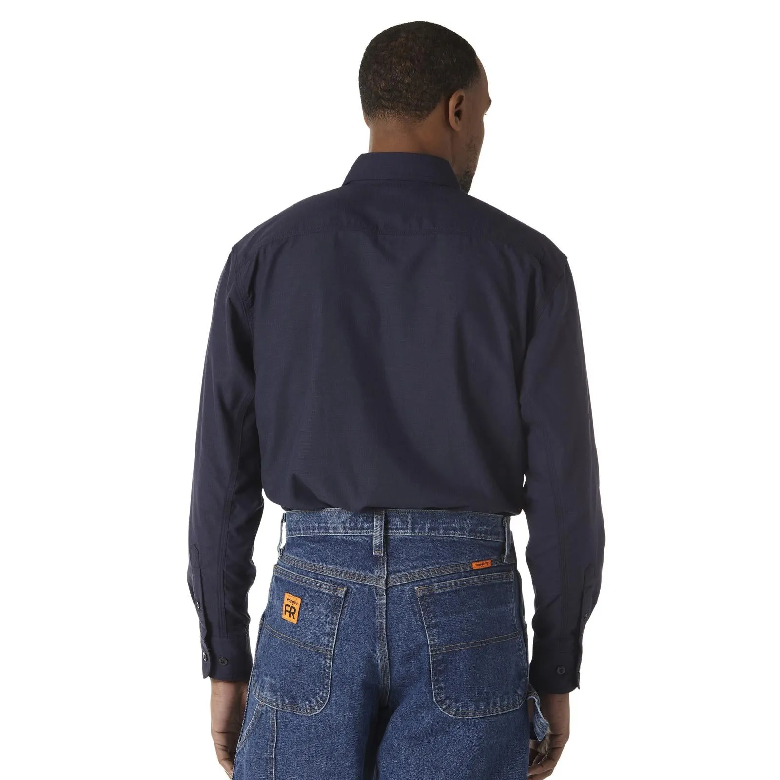 Wrangler FR FR Flame Resistant Twill Workshirt, FR3W01, Grey, Khaki, Navy, Light Blue