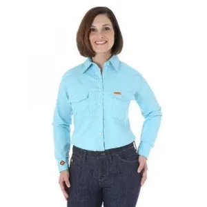 WRANGLER - FR - Lightweight, 6.5oz - Women's Turquoise Work Shirt
