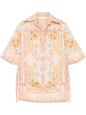Wylie Tunic Dress in Mustard Multi