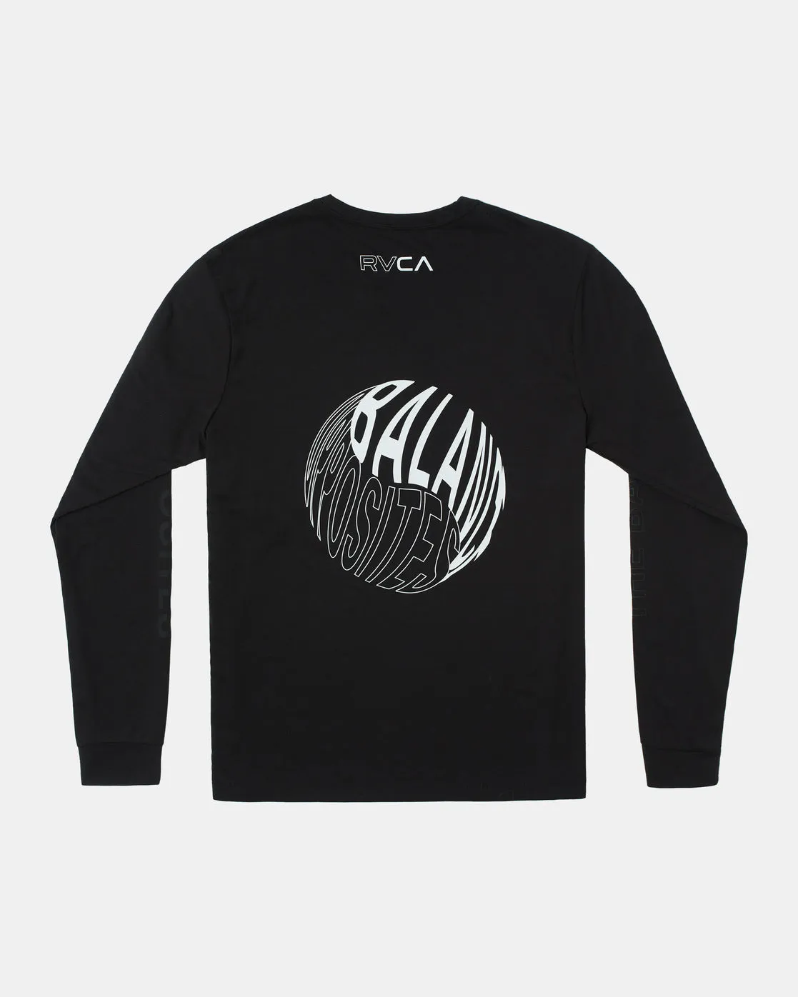 Yin Yang Balance Long Sleeve Tee - Black