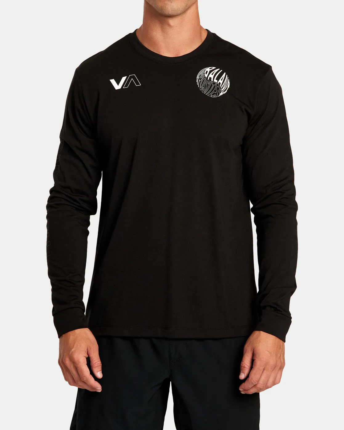 Yin Yang Balance Long Sleeve Tee - Black