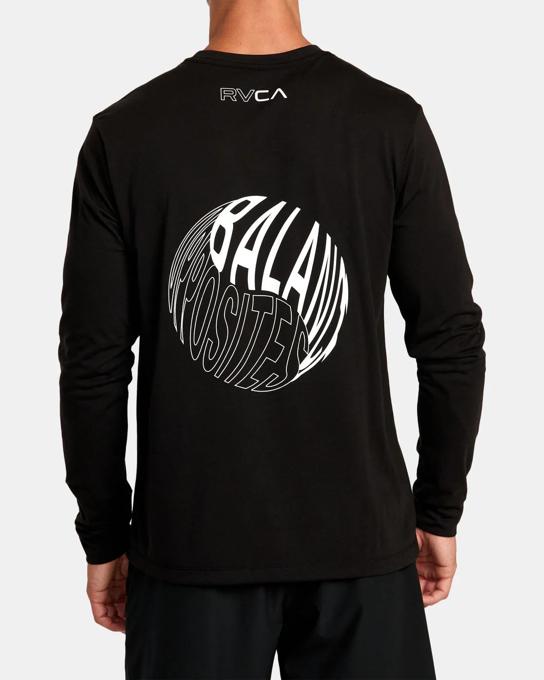 Yin Yang Balance Long Sleeve Tee - Black