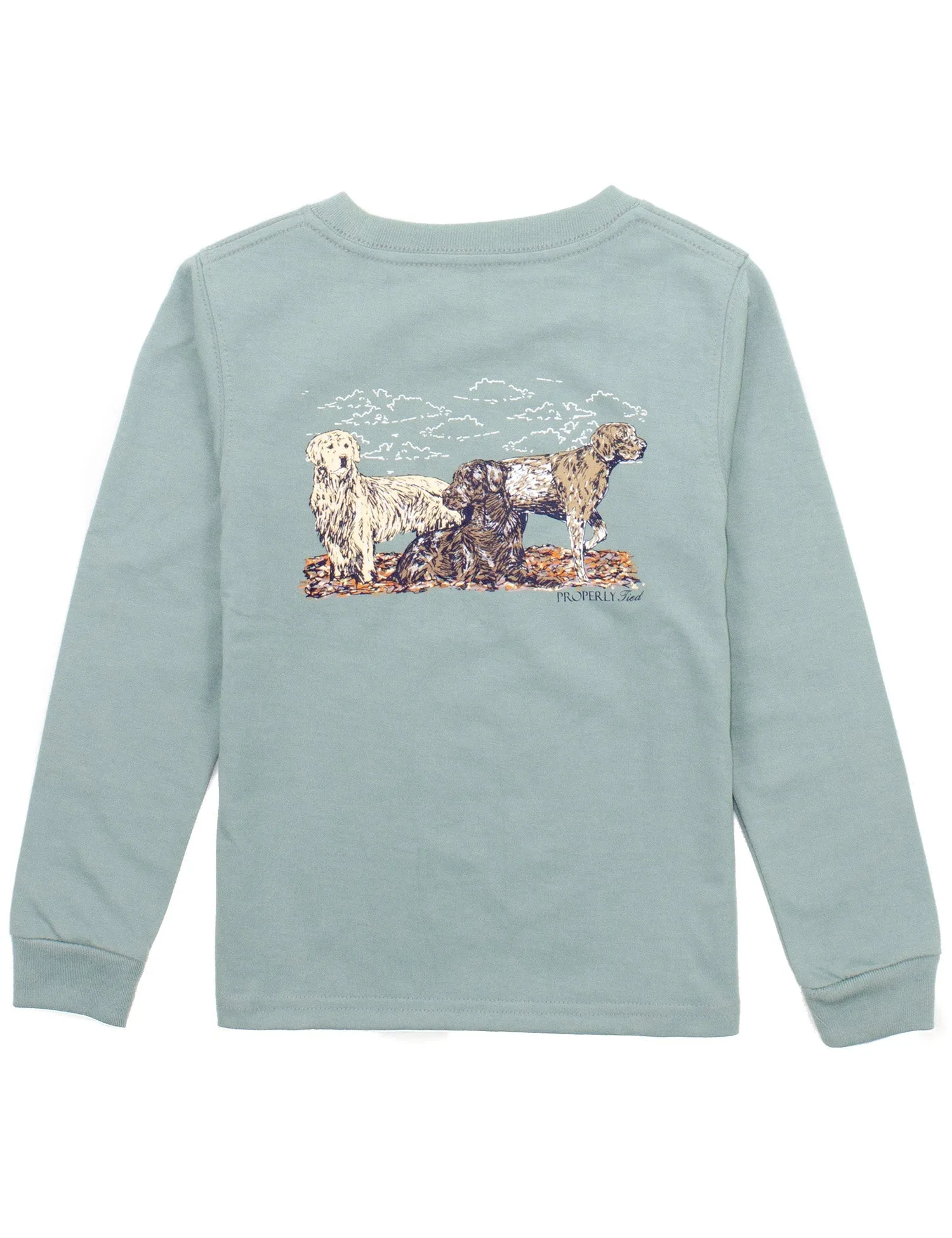 Youth Hunting Dogs LS Tee - Fog