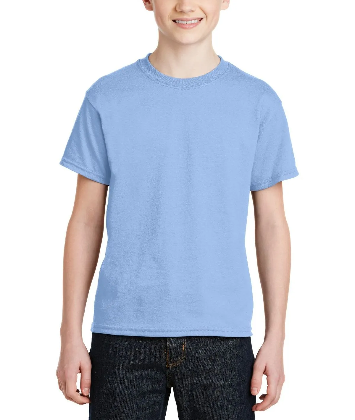 Youth Short Sleeve Crew Neck T-Shirt with Taped Neck and Shoulders
